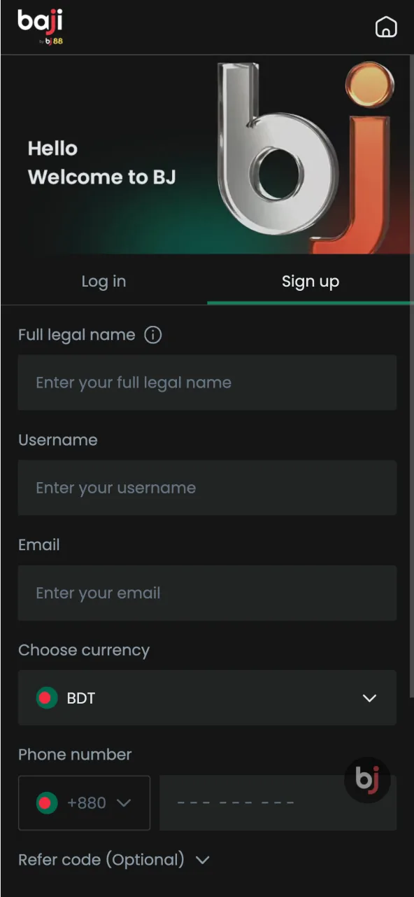 Access the BJ88 registration form to quickly create your personal betting account and start playing.
