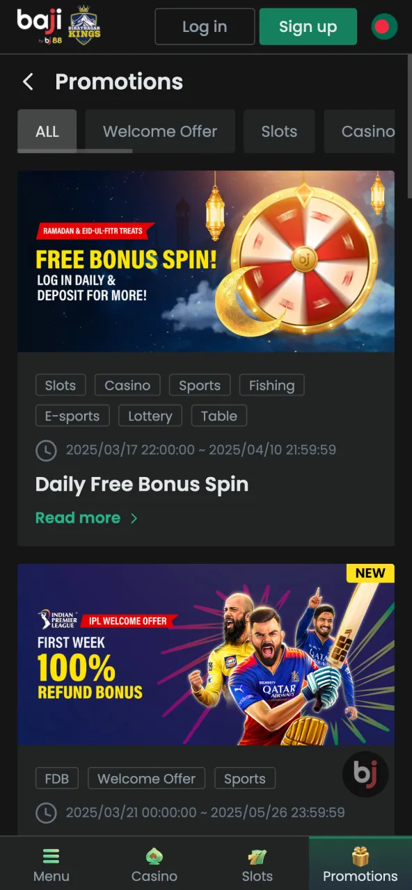 Check out BJ88's bonuses and promotions for exciting rewards and exclusive player benefits.