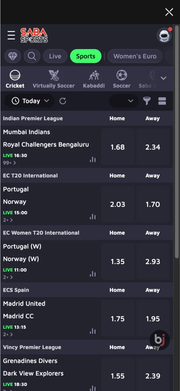 Discover BJ88's sports section with extensive betting options on popular events and live matches.